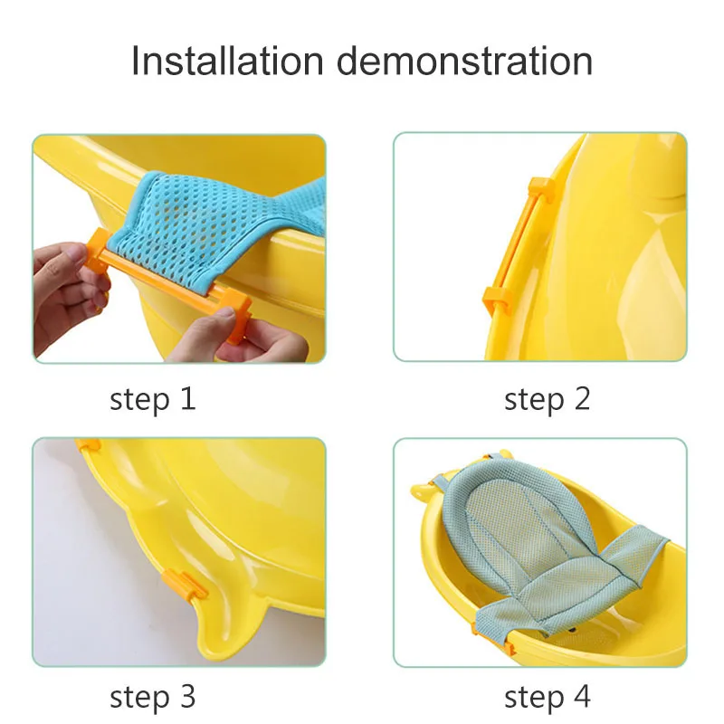 Детские для ванной Сетки Сиденье Поддержка гамак ing Ванна младенческой средства ухода за мотоциклом Душ Регулируемый ремень чистая @ JLRH