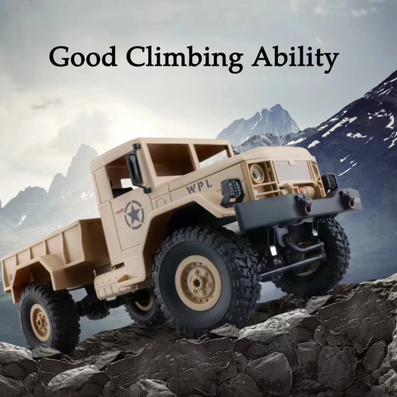 

WPL B14 Rc Car 1/16 2.4G 6WD RC Car Military Truck Cross Country Vehicle