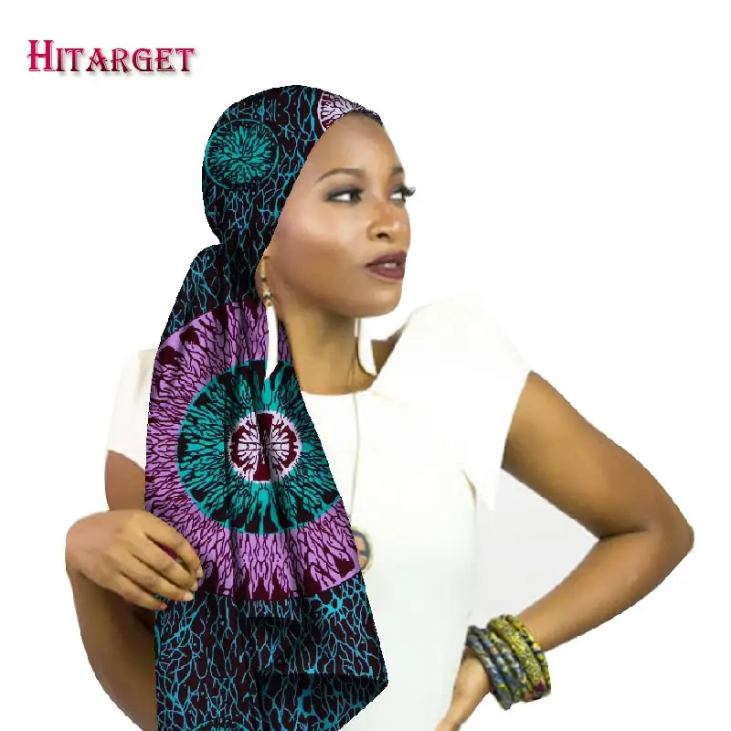 

African Women Head Scarf Dashiki Women hair accessories Bazin Riche African Gele Headtie Wrap Scarf Print Ankara Batik WYB71