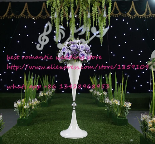 

10pcs/lot white flower vase 70cm Tall /wedding pillar /wedding centerpiece/wedding road lead