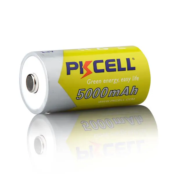 2 шт* PKCELL Ni-MH 5000mAh 1,2 V батареи C размер перезаряжаемая батарея