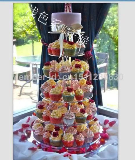 

Manufacturers selling packages mailed boutique acrylic 6 tier cake tower wedding cake stand acrylic cupcake stand decoration