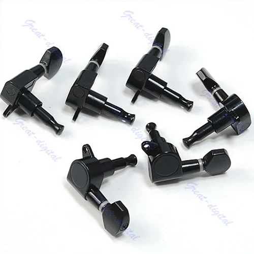

Black Inline Guitar String Tuning Pegs Tuners Machine Head 6L Left