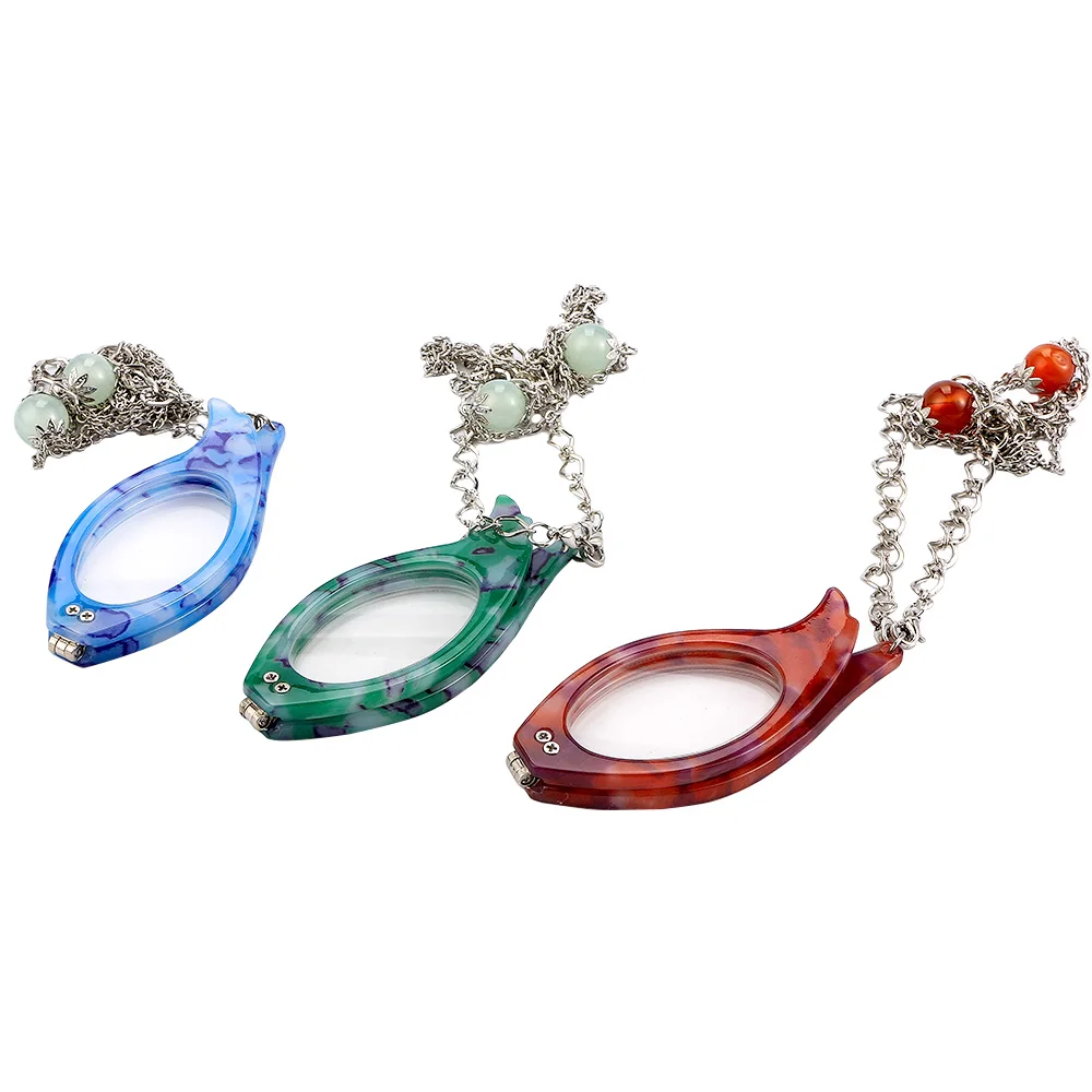 

1 Pcs Unisex Creative Design Folding Reading Glasses Shape Pendant Vintage Style Link Chain Necklaces Magnifying Glass Necklace