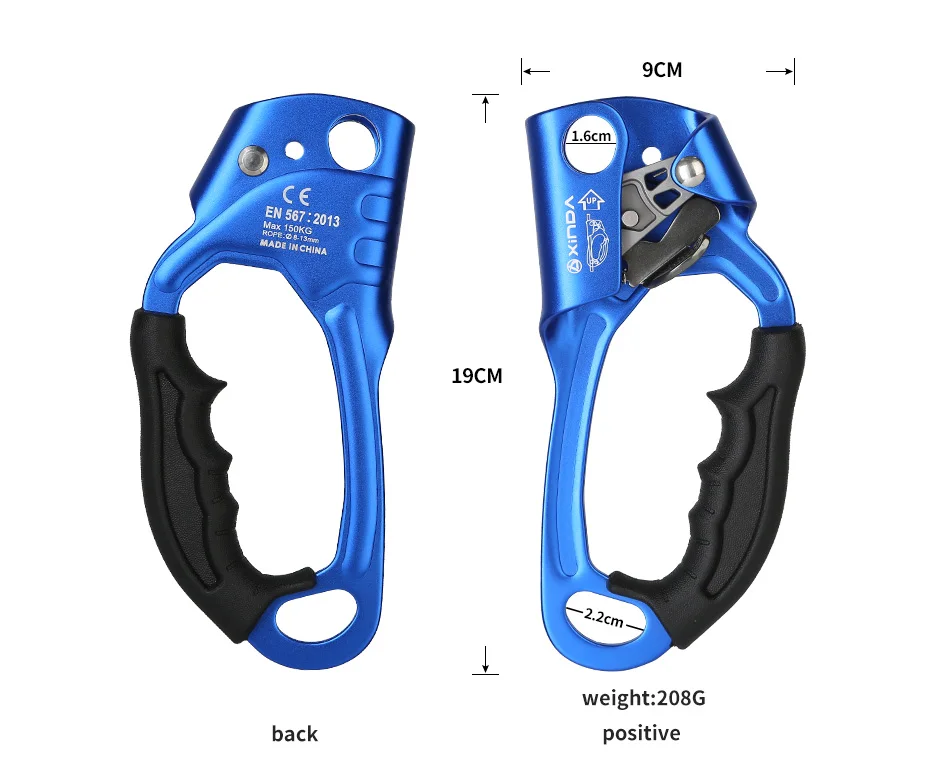 XINDA, новинка, для спорта на открытом воздухе, скалолазание, правый ручной Жумар, устройство для альпиниста, ручка подъемника, скалолазание, инструменты