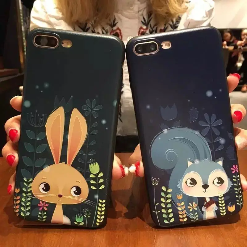 Ascromy-For-iPhone-6-Plus-6SPlus-Case-Soft-Cover-TPU-Shell-for-iPhone-6S-5-5S-SE-7-Plus-Accessories-Cartoon-Fox-Rabbit-Squirrel-1 (9)