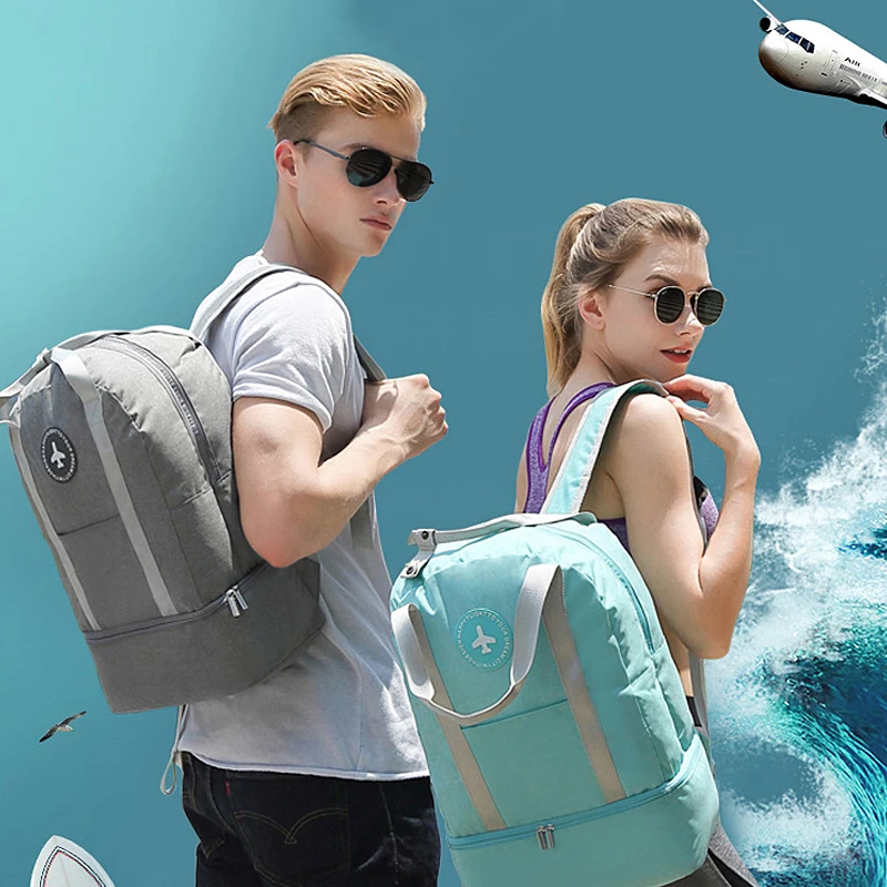 Досуг Водонепроницаемый дорожные сумки Портативный двойной Слои дизайн Duffel