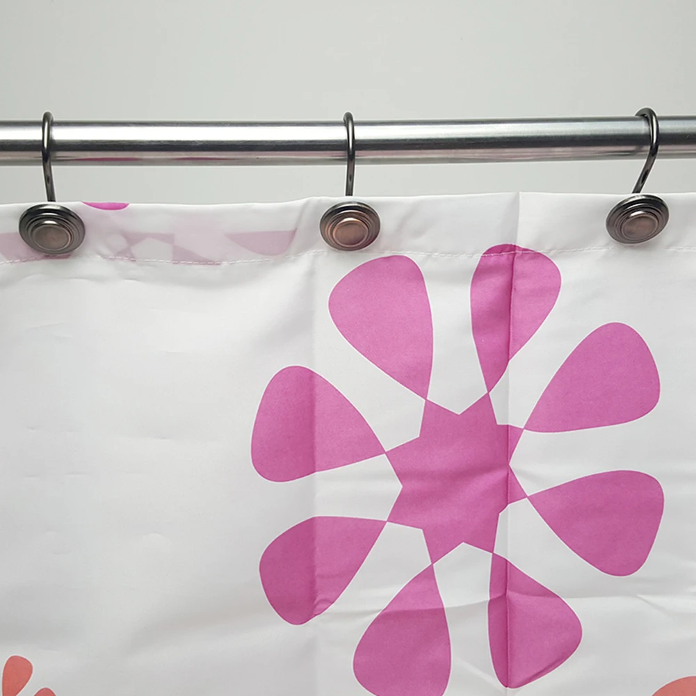 

12 PCs DIY Accessories Zinc Alloy Bathroom Hanging Rods Durable Rings Shower Curtain Easy Glide Dressing Room Home Tools Hooks