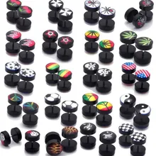 1 пара 10 мм акриловые Поддельные обманщик штекер конические тоннели Ушные Шпильки удлинитель носилки