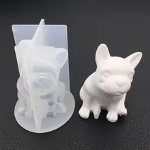 Cute Dog Silicone Mirror Mould DIY Resin Handmade Craft Decor Jewelry Aroma Plaster Making Mold double one silicone mold gourd cabochon beads with hole mould for resin jewelry making diy craft