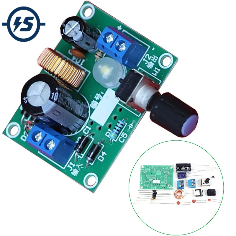 

DIY Kit LM2596 Adjustable Voltage Stabilizer Precise Buck Step Down DIY Adjustable Power Supply Kit Power Supply Module