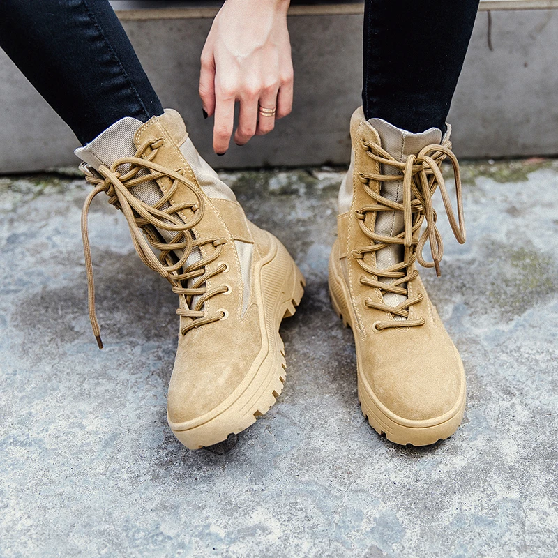 

Fashion Women Platform 6cm Winter Boots Lace Up Winter Botines Mujer Black Suede Ladies Short Booties Fashion Ladies Work Boots