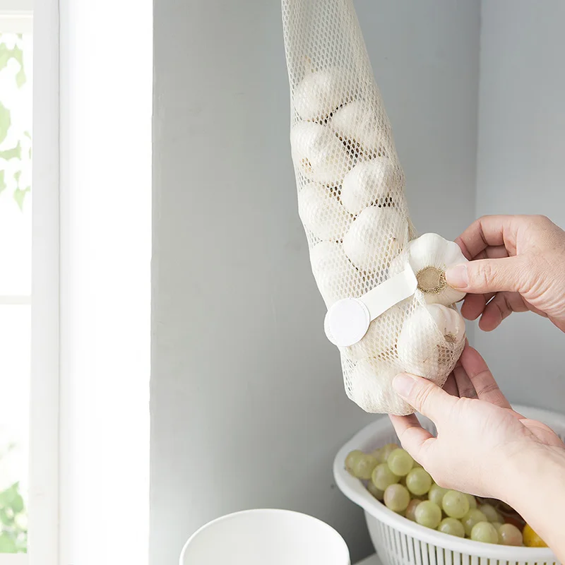

Kitchen Vegetable Storage Hanging Bag Basket Hollow Breathable Onion Potato Mesh Bag Kitchen Garlic Ginger Mesh Storage Bag