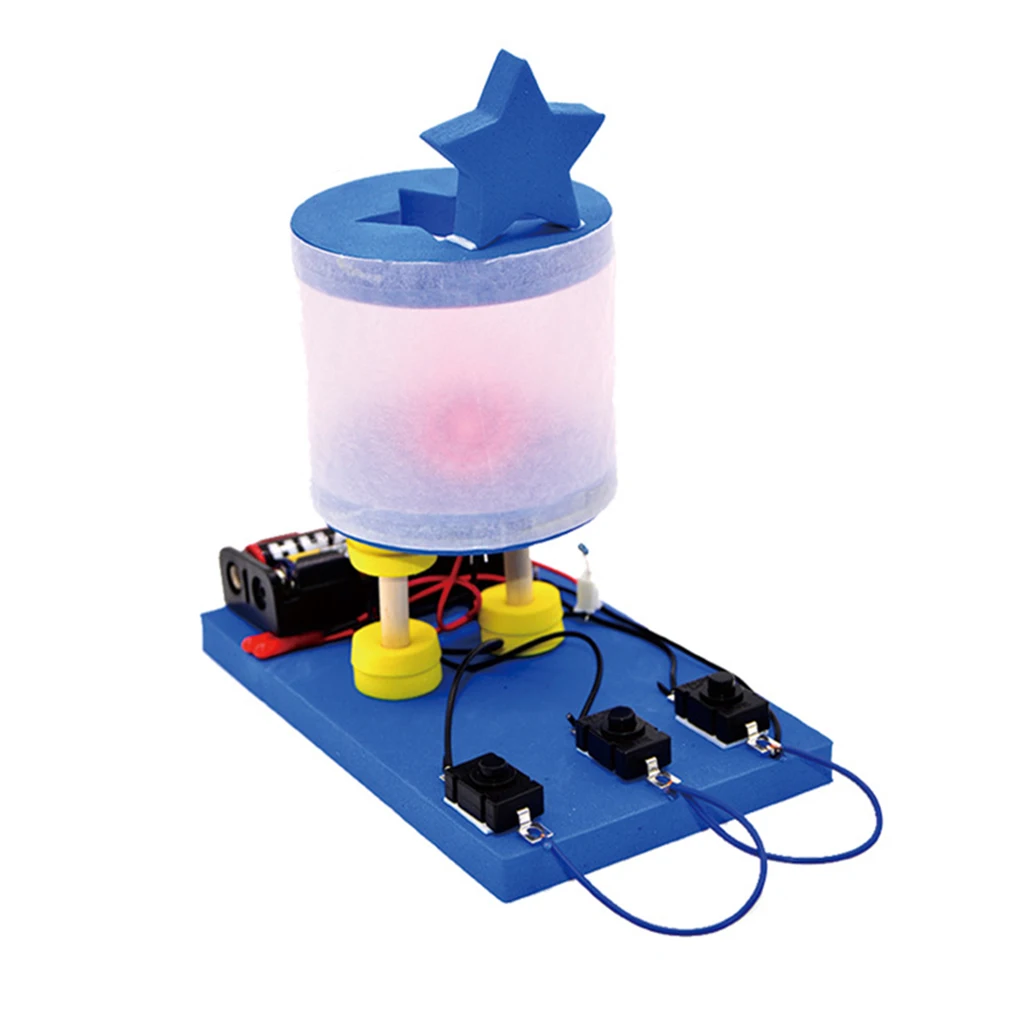  Children DIY Electric Generator Motor Power Lamp Color Changing Kids Assemble Toy Kindergarten Scie - 33016780726