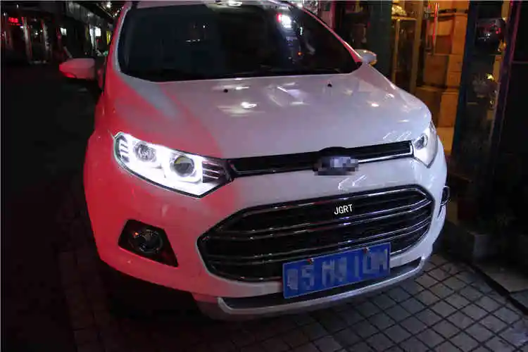 2 шт светодиодный фары для Форд Ecosport 2013 автомобилей Светодиодный свет двойной ксеноновой линзы автомобильные аксессуары Габаритные огни противотуманных фар