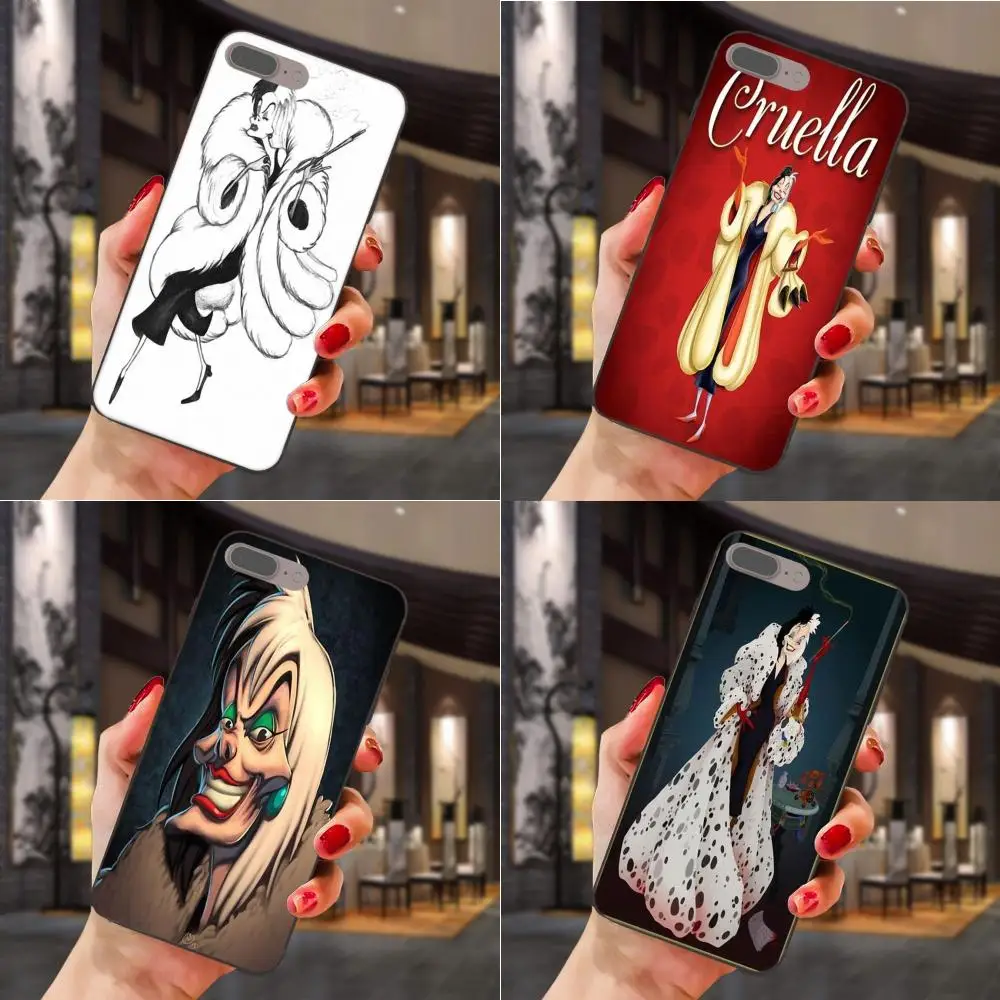 

For Galaxy C5 C7 J1 J2 J3 J330 J5 J6 J7 J730 2017 Ace Core Duo Max Mini Plus Prime Pro Top Detailed Phone Case Cruella Cartoon