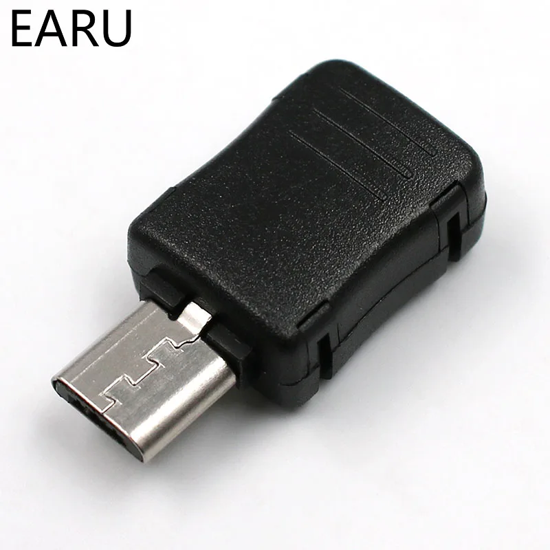 10 шт. Micro USB 5 Pin T Порт Штекерный разъем с пластиковой крышкой для DIY Прямая поставка