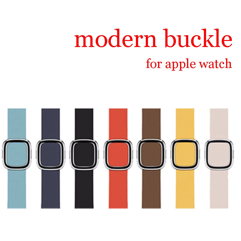Современный кожаный пряжки ремешок для apple watch группа 42 мм/38 мм из натуральной кожи браслет ремешок для iwatch 3 /2/1 замечаете размер