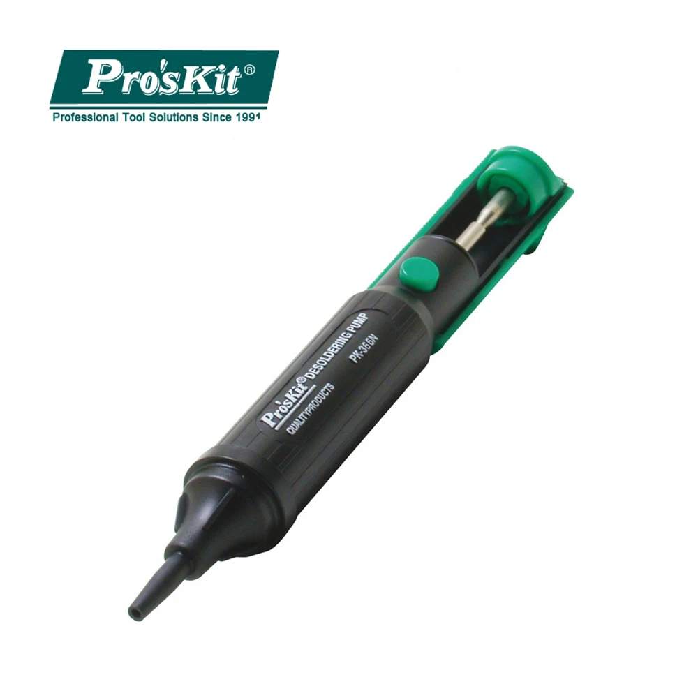 100% оригинал Pro'sKit 8PK-366N-G всасывания олова присоски пистолет паяльник ручка Ручной инструмент распайки поршневой насос быстро и легко