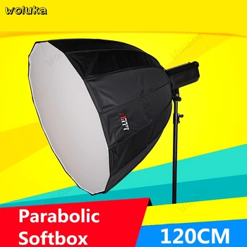 

120CM Deep Mouth Parabolic Softbox Disc Rod Integrated Reflective Umbrella Studio 16-bar Soft Umbrella easy to install CD50 T11