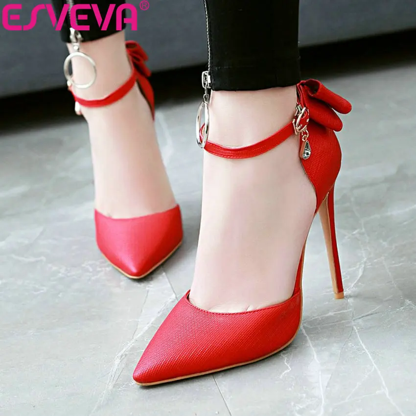 Deux Or rose Bout argent Chaussures 34 Esveva pièce Femmes rouge Papillon 43 Talon noeud Talons Pompes Haute 2019 Dames Super Synthétique Mince Pointu ZWHwBWRTgn