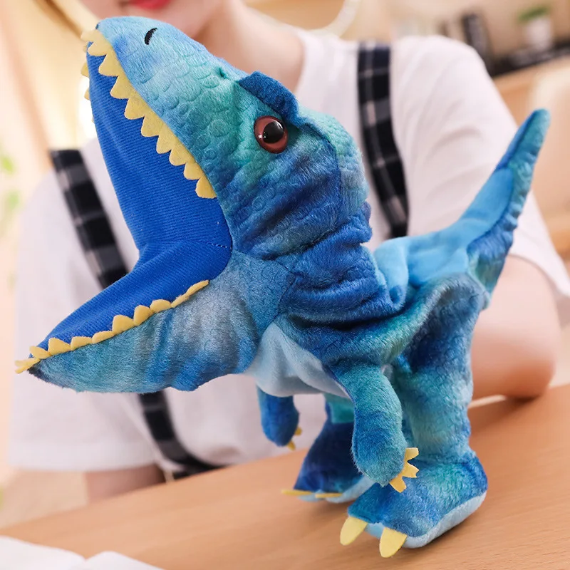 Свирепый мягкий динозавр ручной кукольный Рисунок Игрушки тиранозавр перчатки детская игрушка ручной кукольный рисунок перчатки игрушки для детей