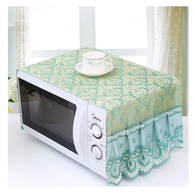 Cheap Europe style Home Textile Microwave Oven Cover 33*95cm Machine Protector Fabric Cloth Dust Cover Quality Yarn Lace Edge Cheap Europe style Home Textile Microwave Oven Cover 33*95cm Machine Protector Fabric Cloth Dust Cover Quality Yarn Lace Edge