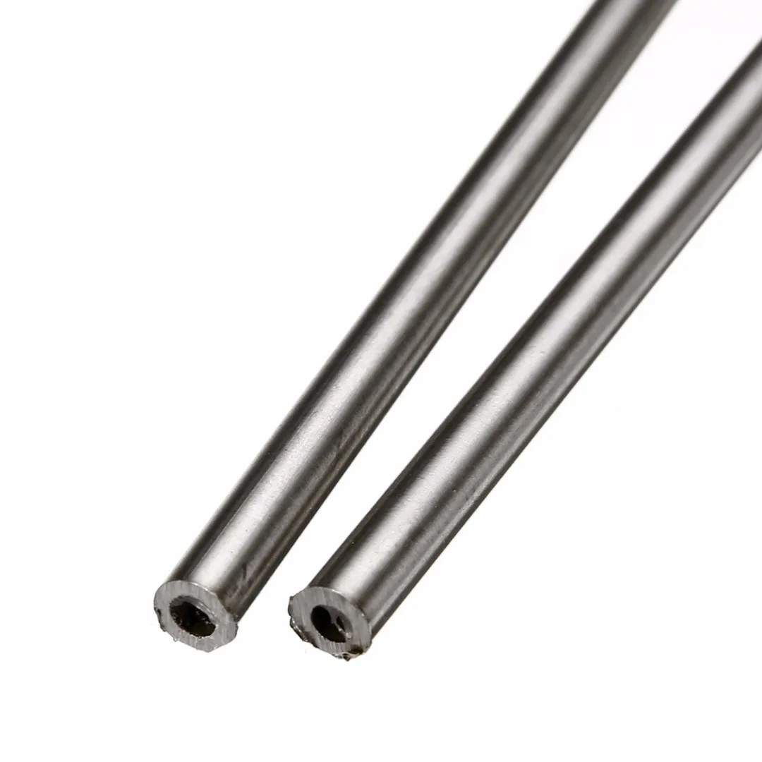 2pcs Sliver 304 Stainless Steel Capillary Tube Tubing OD 5mm ID 3mm Length 500mm