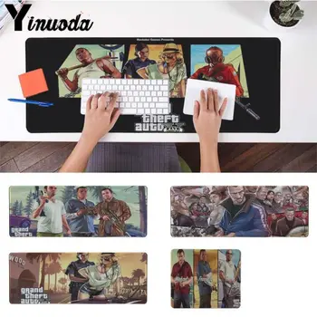 

Yinuoda Vintage Cool Grand Theft Auto Five Unique Desktop Pad Game Mousepad Size for 18x22cm 20x25cm 25x29cm 30x90cm 40x90cm