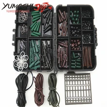 Ассорти Карп рыболовные аксессуары с коробкой для рыболовных снастей установка для волос набор/Safty свинцовые зажимы, буровые трубки рыболовные снасти