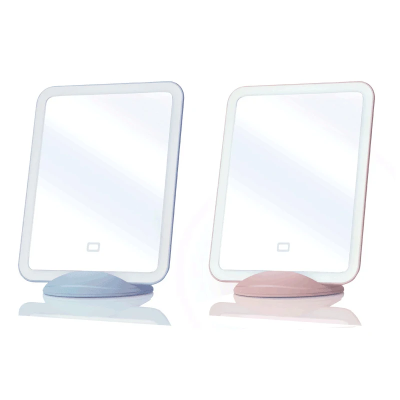 

Protable Touch Screen Led Makeup Cosmetic Mirror Magnet Desktop Table Stand USB Charge Night Light Lamp Lighted Vanity Mirror
