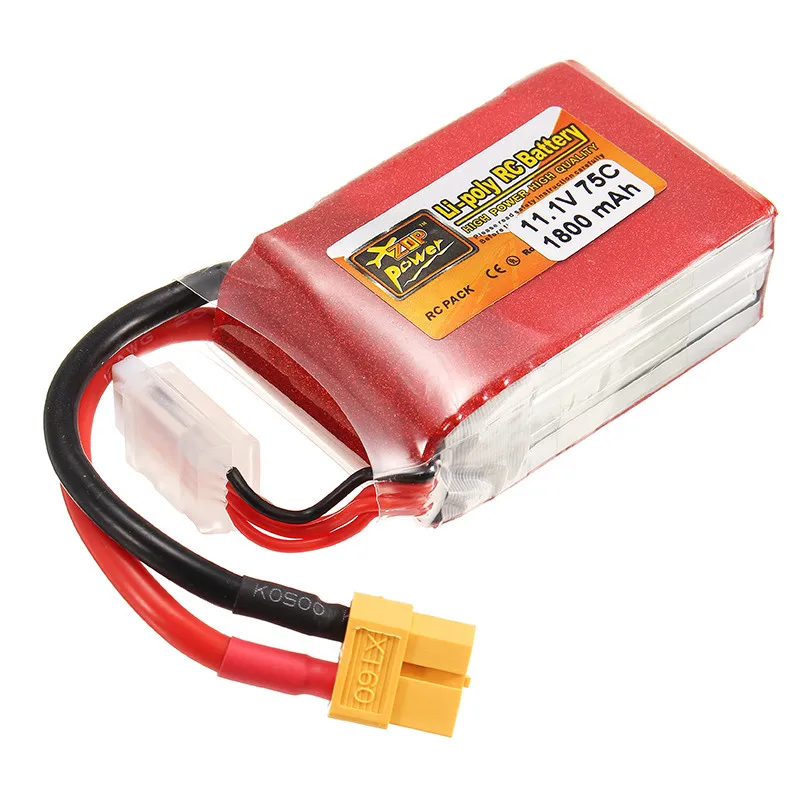 ZOP Мощность 11,1 V 1800 мА/ч, 75C 3 S Lipo Батарея XT60 разъем для FPV Quadcopter RC камеры для Дронов аксессуары, запасные части
