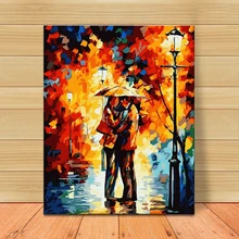 MOLEK дождь любителей картина маслом по номерам романтические фотографии холст картина-раскраска рисунок работа плакат для домашний декор