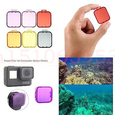 Gopro 5 filtro de buceo, Protector lente para Go pro Hero 5, amarillo, rojo, Morado, Gris, Naranja rosa|diving filter|lens protectoryellow filter - AliExpress