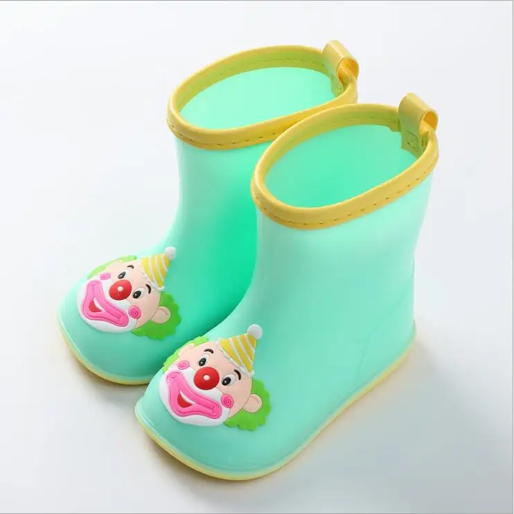 Four Seasons Infants Girls Rainboots Children Boots For Girls Boys Kids Cartoon Rainboots Candy Color Rain Boot Waterproof Shoes