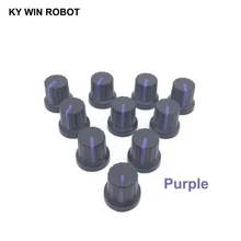 *#Best Price New 10 Pcs Purple 6mm Shaft Hole Dia Plastic Threaded Knurled Potentiometer Knobs Caps *#Best Price New 10 Pcs Purple 6mm Shaft Hole Dia Plastic Threaded Knurled Potentiometer Knobs Caps