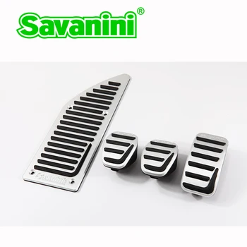 

Savanini Footrest Clutch Brake Gas Accelerator Pedal Pad for Ford Focus Kuga and Lincoln MKC Manual Cars Non-slip