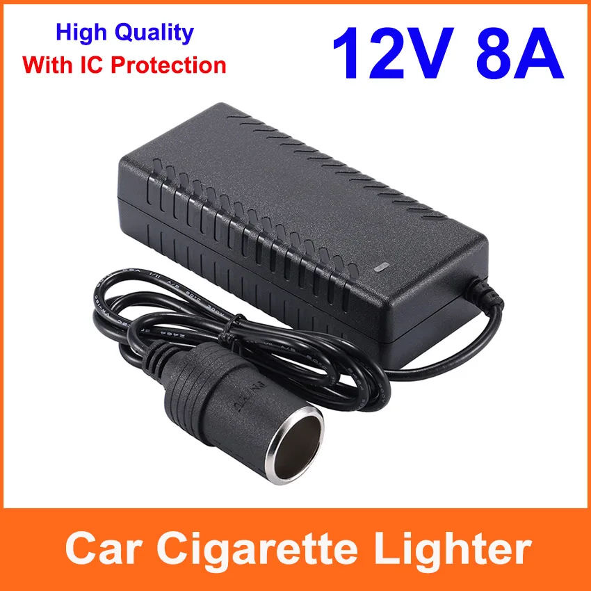AC 100 240V to DC 12V 8A Charger Power Adapter Cigarette Lighter Socket