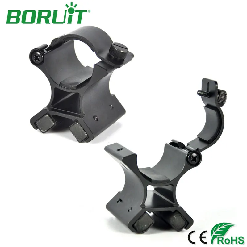 BORUiT 27-32mm Tactical Magnetic Flashlight Holder for Airsoft Air Guns Rifle Scope Portable Camping Hunting Flashlight Mount