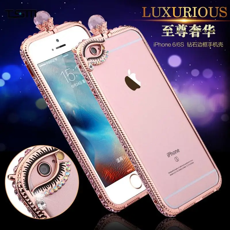 imágenes para Marco de Cristal Del Diamante de Bling de lujo chapado en Oro Caja de Parachoques Del Capítulo Para El Iphone 6 6 S Más Duro de La Cubierta PC Borde de la Galjanoplastia de Oro Rosa Capa imágenes para Marco de Cristal Del Diamante de Bling de lujo chapado en Oro Caja de Parachoques Del Capítulo Para El Iphone 6 6 S Más Duro de La Cubierta PC Borde de la Galjanoplastia de Oro Rosa Capa