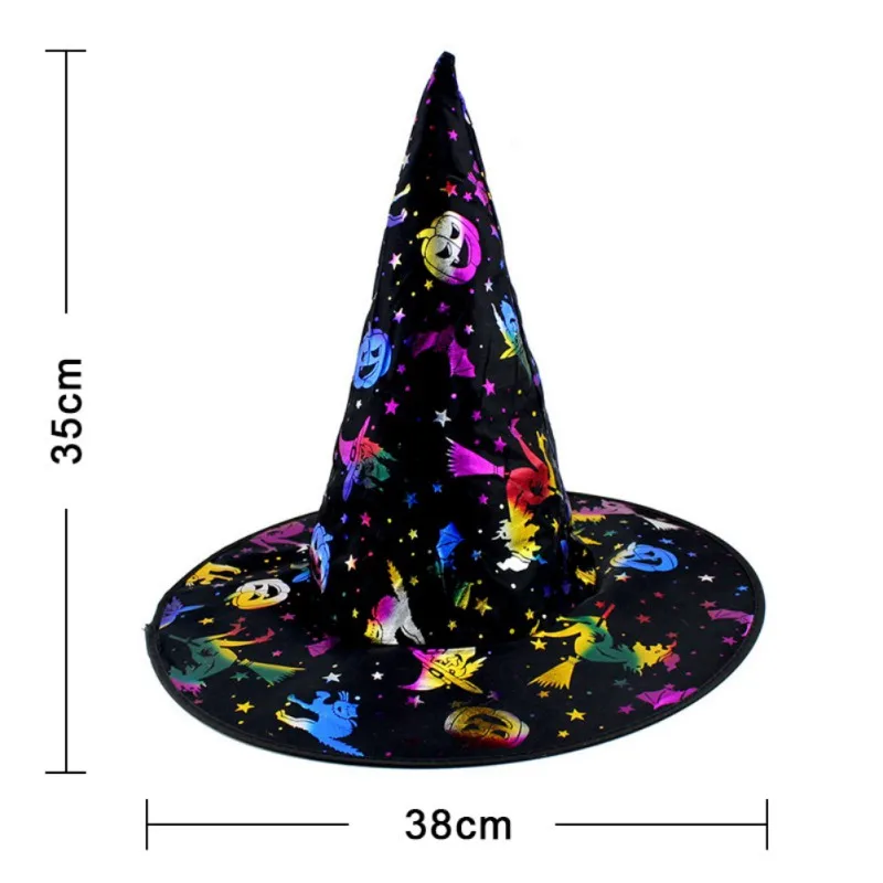

Halloween Witch Sorceress Hats Fancy Dress Party Cosplay Costume for Kids Children Gift Accessory Supplies