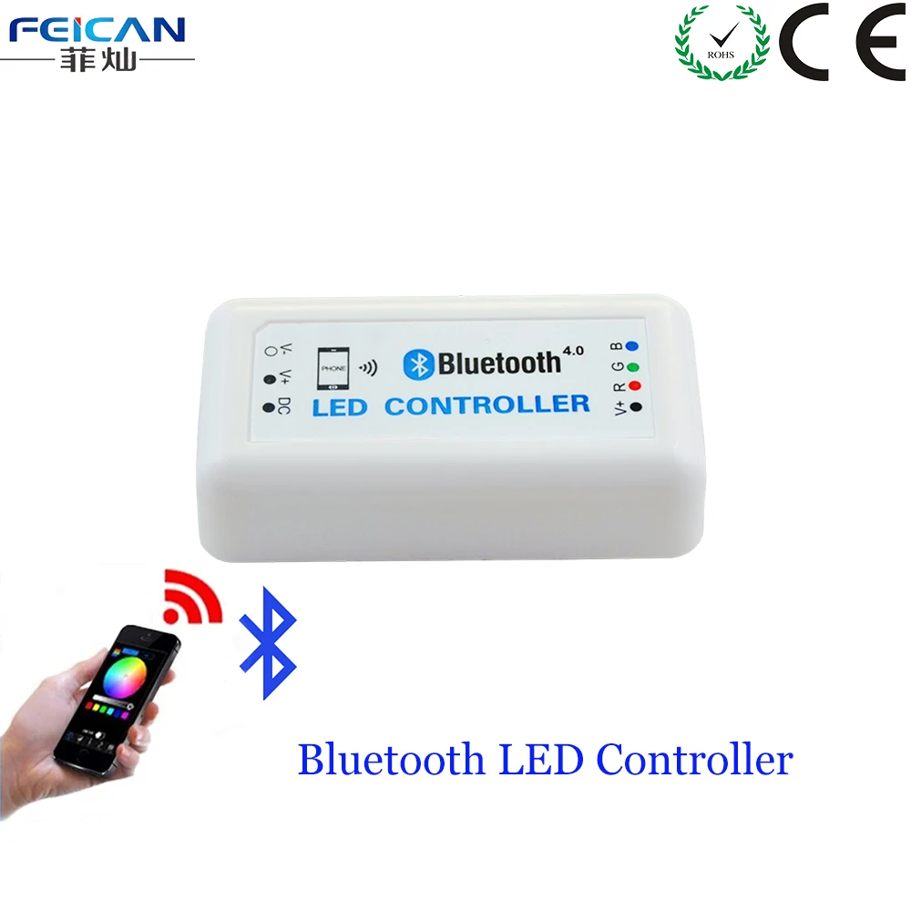 Mini Bluetooth LED Controller DC12 24V 4A/CH RGB Controller Bluetooth 4
