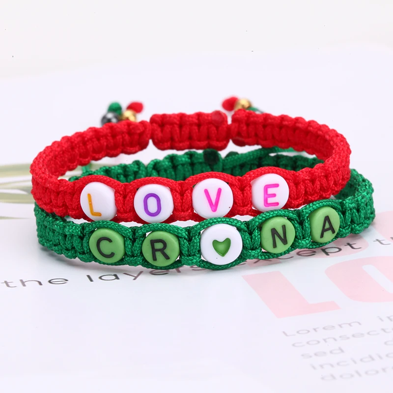 

Letter Bracelets Name Couple Bracelets & Bangles Braided Woven Rope Wristband Custom Bracelet Fashion Friendship Jewelry Gifts