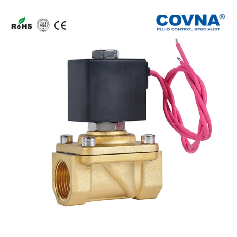 AC220V 3/4 дюймов Латунь Электромагнитный клапан воды Воздух Топливо N/C 2W-200-20