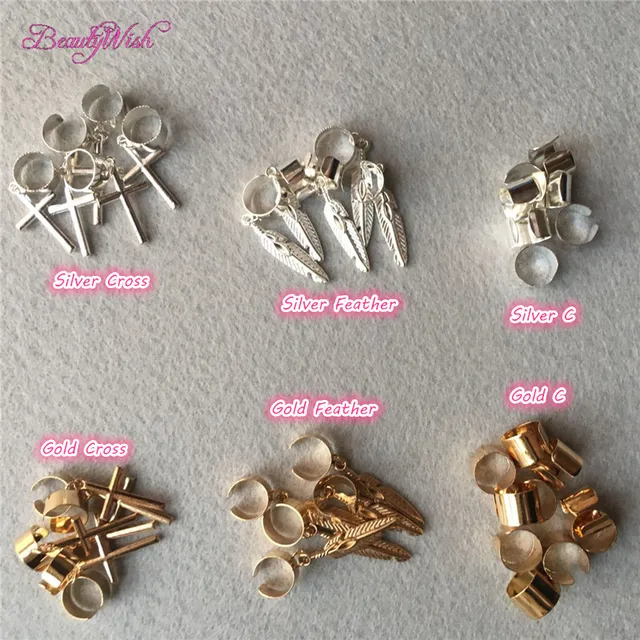 Adjule Hair Beads C Silver Braid Dreadlocks Bead Gold Tone Adjule Hair Beads C Silver Braid Dreadlocks Bead Gold Tone Cuffs Dread Charm
