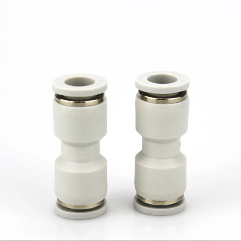

White plastic boutique straight through PU4/6/8/10/12/16 fast quick plug pneumatic connector airtac pneumatic