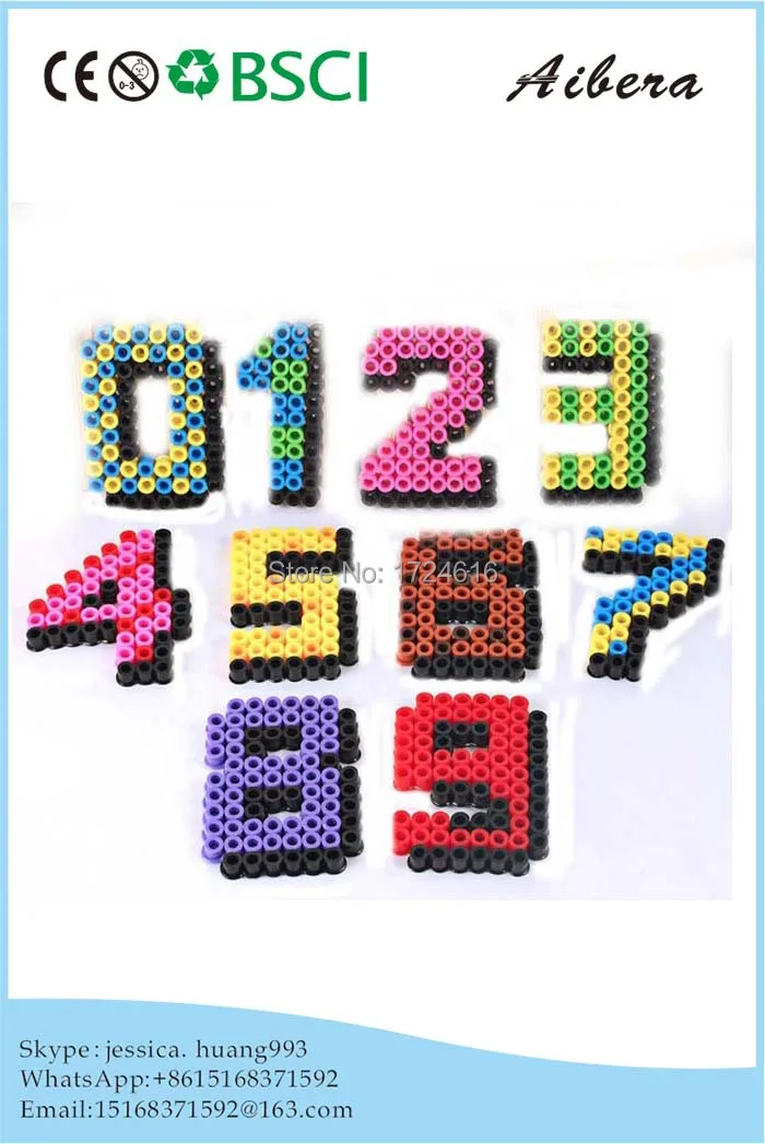 Non toxic Eco friendly Plastic 5mm mini DIY hama perler beads puzzle
