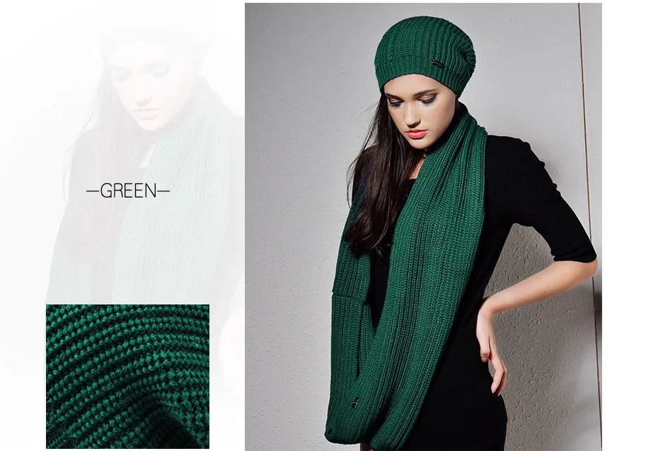 Bonnet et écharpe tricotés en laine