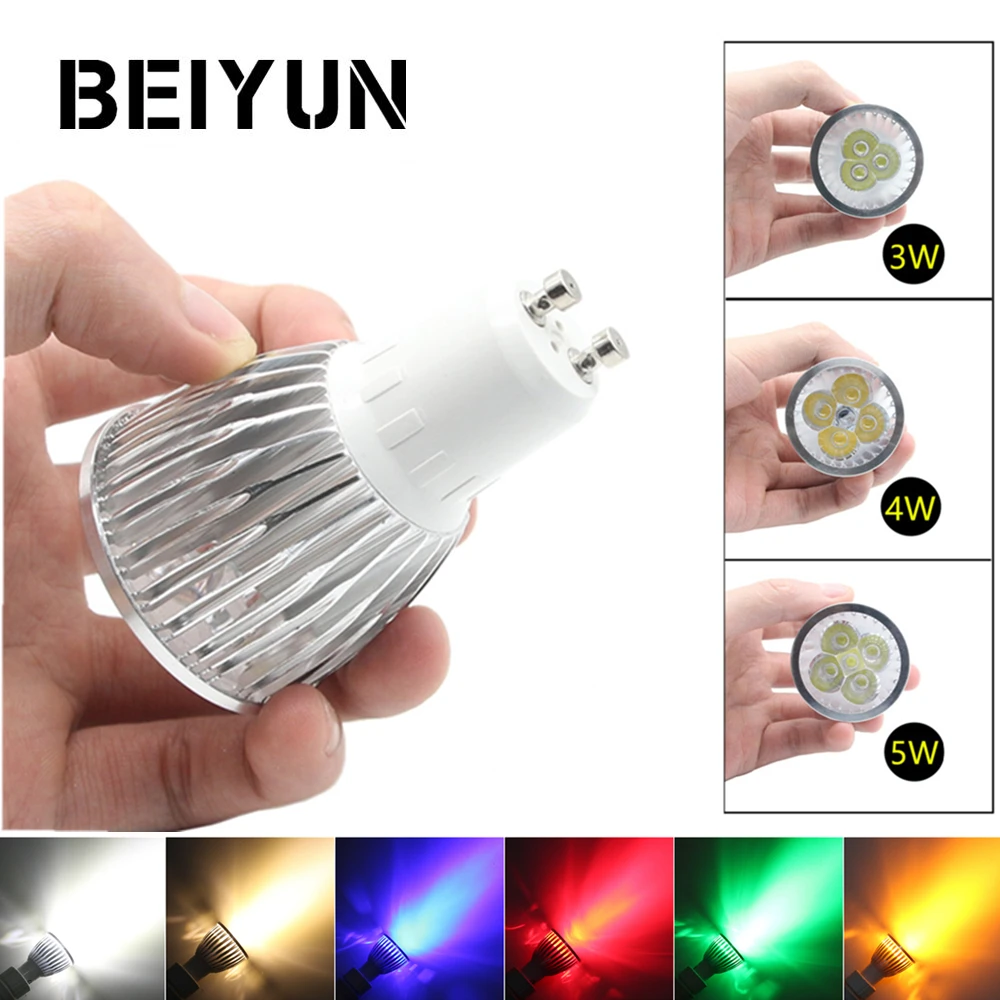 

10PCS Dimmable LED Lamp 85-265V 3W 4W 5W Lampada LED Spotlight GU10 220V 110V Bombillas LED Bulbs Light Candle Luz
