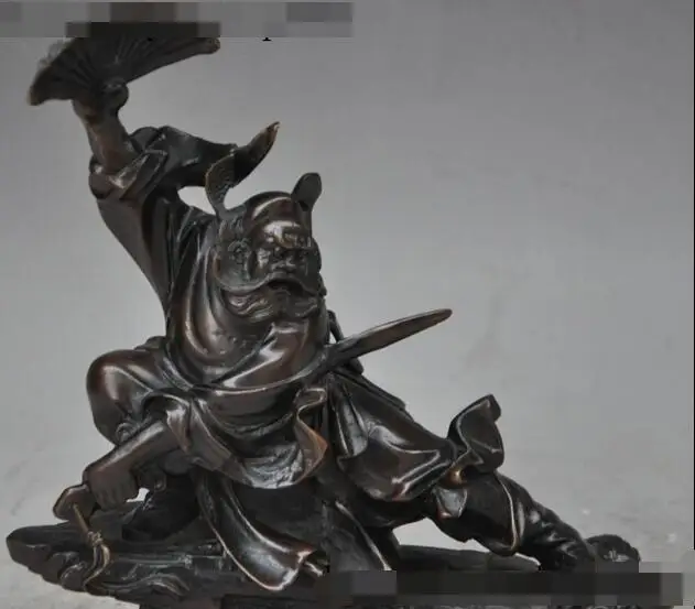 

S03577 9" chinese folk myth bronze Buffy the Masters ZhongKui Fight Evil Ghost statue (A0321)